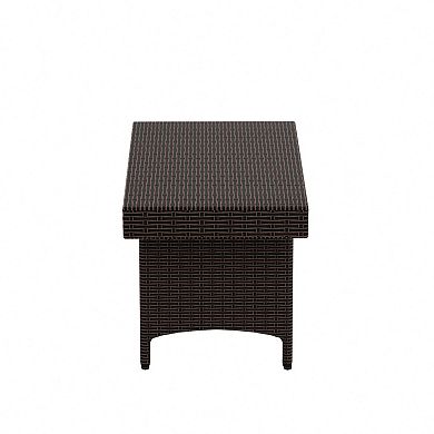 Westintrends Outoor/patio Plastic Rattan/wicker Folding Side Table