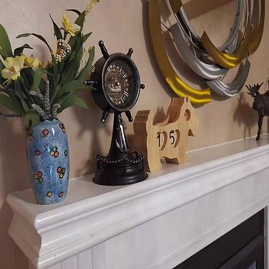 Ship Wheel Table Clock