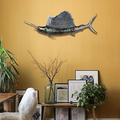 Swordfish Metal Wall Art 32"x12"