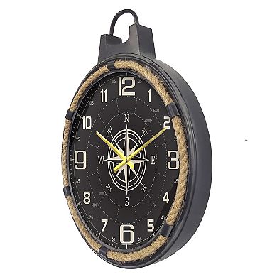 Sisal Rope Style Metal Wall Clock