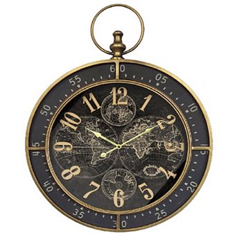 Pocket Watch Style Metal Wall Clock