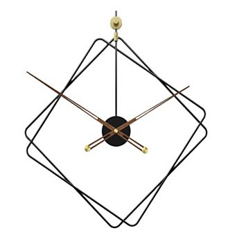 Iron Home Decoration Modern Design Mounted Square Wall Clock