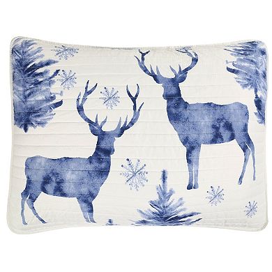 Marcielo 3 Piece Festive Christmas Quilt Bedspread Set Deer