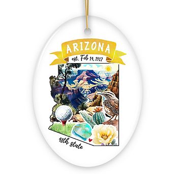 Artistic Arizona State Themes and Landmarks Christmas Ornament