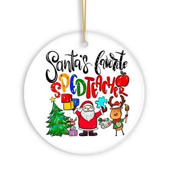 Santa’s Favorite Special Education Teacher Christmas Ornament, Children with Autism Gift
