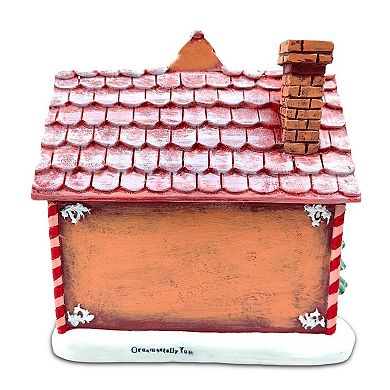 Sparkling Pink Winter Magic LED Gingerbread Home Figurine, 7" Lighted Christmas Decoration Decor