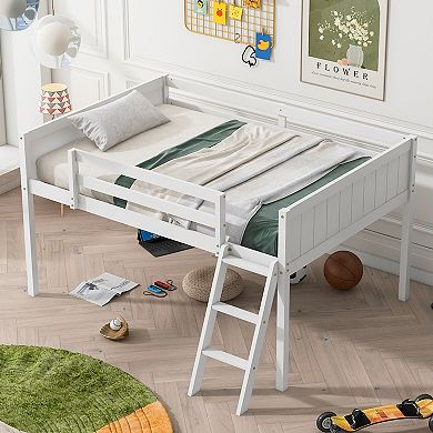 Merax Wood Low Loft Bed With Ladder