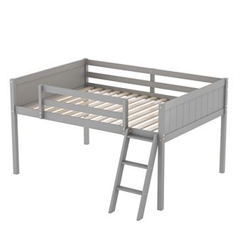 Merax Wood Low Loft Bed With Ladder
