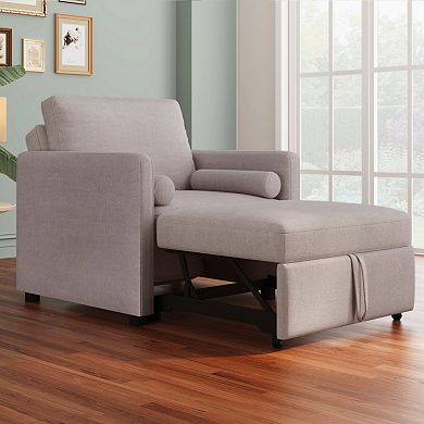 Merax 3 In 1 Convertible Sofa Chair With Adjustable Backrest