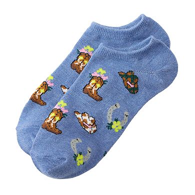 Women's Patterned No Show Socks