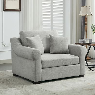 Merax Modern Chenille Oversized Armchair, Accent Chair