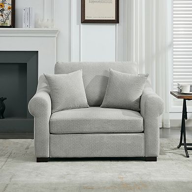 Merax Modern Chenille Oversized Armchair, Accent Chair