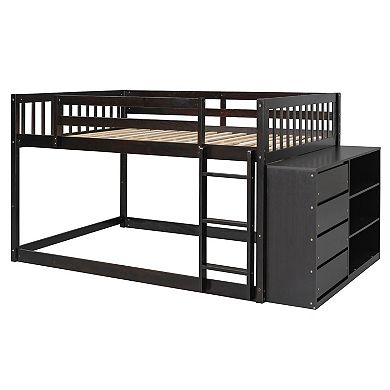 Merax Bunk Bed With 4 Drawers And 3 Shelves
