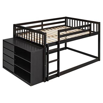 Merax Bunk Bed With 4 Drawers And 3 Shelves