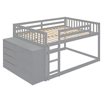 Merax Bunk Bed With 4 Drawers And 3 Shelves