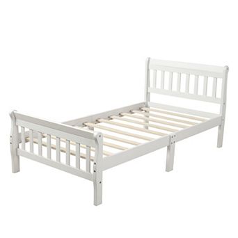 Merax Wood Platform Bed Twin Size Bed Frame