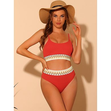 Women's Two Pieces Set Adjustable Strap Bikini Swimsuit