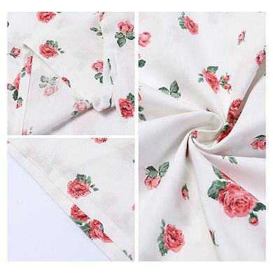 Set of 2 Pillowcase for Hair and Skin, Soft Cotton Floral Pillow Cases with Envelope Closure