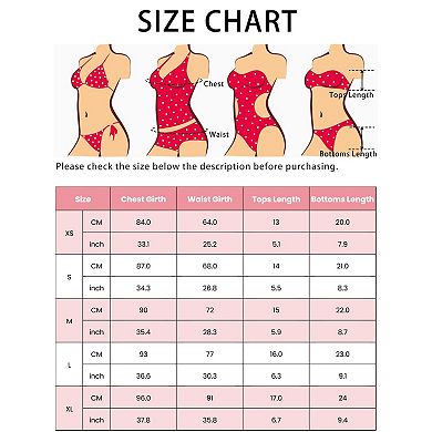 Women's Strapless Bandeau Bikini Sets 2 Piece Swimwear Bathing Suits