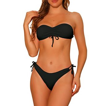 Women's Strapless Bandeau Bikini Sets 2 pc Swimwear Bathing Suits