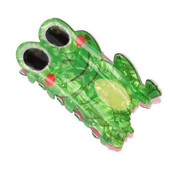 Fashion Cute Frog Hair Clips Hairdo Clip For Women 3.46"x1.77"x1.65" Green 1 pc
