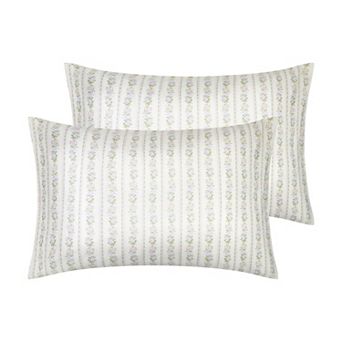 Set of 2 Pillowcase for Hair and Skin, Cotton Floral Pillow Cases with Envelope Closure