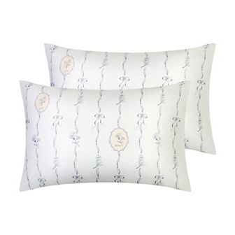 Set of 2 Pillowcase for Hair and Skin, Cotton Floral Pillow Cases with Envelope Closure