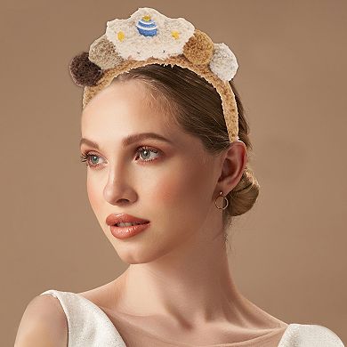 Classic Plush Bears Shape Headbands For Women 7.87"x5.91"x0.71" 1 Pcs