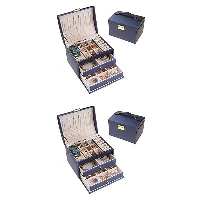 Pcs Travel Jewelry Box, Small Jewelry Organizer Case Storage Display  Holder
