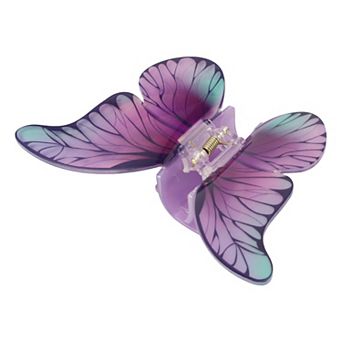 Grace Butterfly Hair Clips Hairdo Clip For Women 4.45"x3.23"x1.38" Purple 1 pc