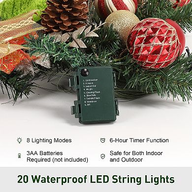 6FT Christmas Garland with Lights