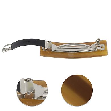 Grace Square Hair Clips Hairdo Clip For Women 3.46"x0.94"x0.71" Brown 1 Pc