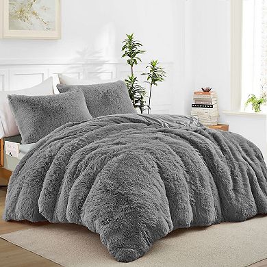 Unikome Luxurious Faux Fur 3PC Comforter Set - Ultra Soft, Cozy Winter Bedding Comforter
