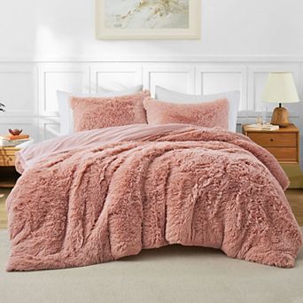 Unikome Luxurious Faux Fur 3 pc Comforter Set - Ultra Soft, Cozy Winter Bedding Comforter