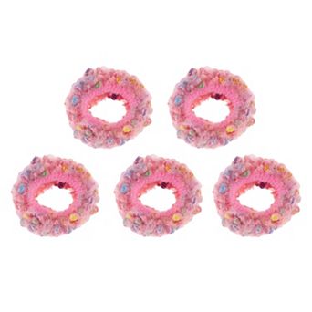 Fashion Elegant Plush Hair Ropes Hair Scrunchies For Women 5 pc
