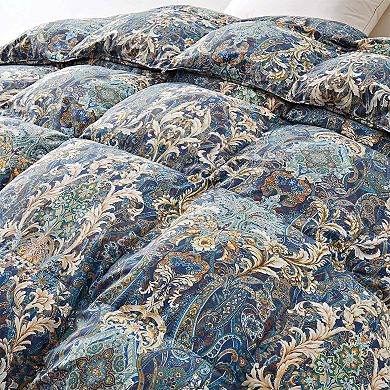 Unikome Vintage Paisley Feather Down Comforter Luxurious Winter Quilt Duvet