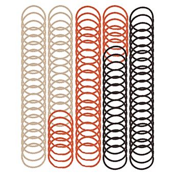 Spiral Pattern Hair Ropes For Women For Girls Brick Red Black Khaki 100 pc