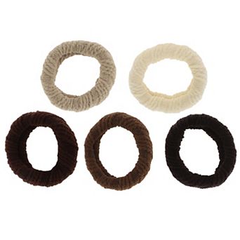 Twill Wide Edge Hair Ropes Hair Scrunchies For Women For Girls 5 pc