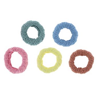 Twill Wide Edge Hair Ropes Hair Scrunchies For Women For Girls 5 pc
