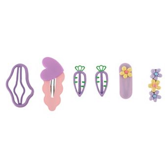 Cute Radish Cloud Hair Clips Hairdo Clips For Girls For Children 6 pc