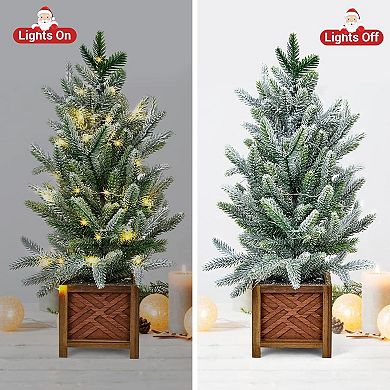 24 Inch Prelit Artificial Mini Christmas Tree