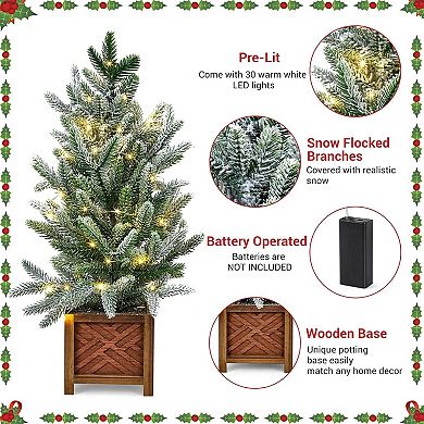 24 Inch Prelit Artificial Mini Christmas Tree