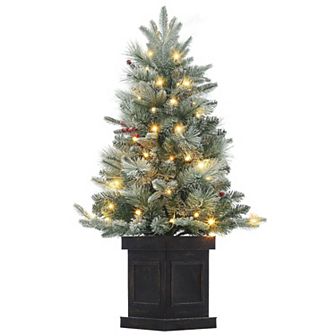 3ft Small Christmas Tree Pre-Lit Artificial Christmas Tree with 78 Led Lights
