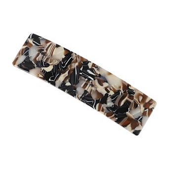 Grace Square Hair Clips Hairdo Clip For Women 3.46"x0.94"x0.71" Brown Black 1 pc