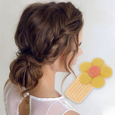 Carrots Rabbit Flowers Hair Clips For Girls For Children Yellow Orange 9 Pcs