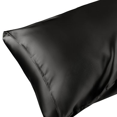 Satin Pillowcase for Hair and Skin, Breathable Set of 4, Pillow Case Cover with Envelope Closure