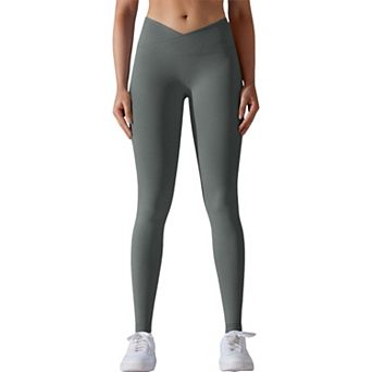 Women's Ribbed V-Waist Activewear Leggings