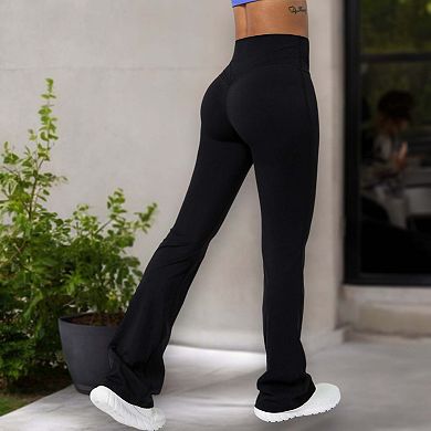 Women's Skinny High Waisted Casual Flared Pants Fitness Sports Pants