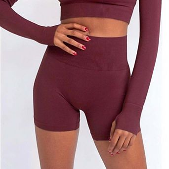 Women's Seamless High Waist Fitness Pants Yoga Shorts