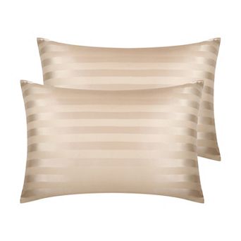 Satin Pillow Cases Set of 2 for Hair and Skin Breathable Cooling Pillow Covers with Envelope Closure